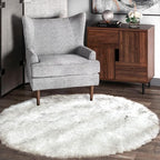 Latepis Round Area Rugs 6ft White - Image 7