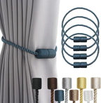 4 Pack Blue Strong Magnetic Curtain Tiebacks Outdoor Elegant Decorative Tie by CurtainTiebacks