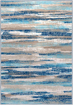 Lansny Modern Abstract 6x9 Machine Washable Living Room Rug Non-Slip Soft - Image 9