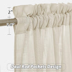 RYB HOME Window Toppers Valances - Image 5