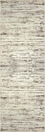 Lansny Modern Abstract Runner Rug, 2x6 Feet, Faux Wool, Machine Washable - Image 9
