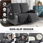 TAOCOCO 100% Waterproof Loveseat Recliner Cover, Non Slip Split Recliner Couch - Image 4