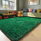 ONASAR Dark Green Area Rugs for Living Room Bedroom, 5x8 Fluffy Shaggy Large Rug - Image 9