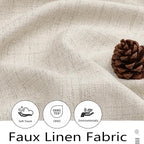 Valances for Windows, Light Filtering Faux Linen Textured Small Short Window - Image 3