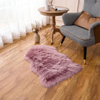 Arbosofe Ultra Soft Faux Fur Rug, Small Area Rugs, Light Purple Fluffy Shaggy - Image 2