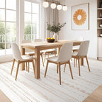 Nakagishi 6x8 Area Rugs Living Room: Washable Boho Large Neutral Soft Farmhouse - Image 4
