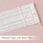 MIULEE Baby Pink Back Tab Blackout Curtains 90 Inch Long 2 Panels Set - Image 4