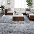 Toneed Abstract Area Rug 9x12 Modern Washable Rug Soft Non Slip Rug Low Pile by Toneed
