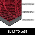 Colorxy Waterproof Doormat, Sturdy Natural Rubber Front Indoor Mat, Non Slip - Image 3