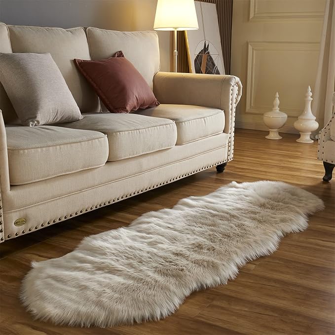 Arbosofe Ultra Soft Faux Fur Rug, Area Rugs, Kids Room Decor, 2 x 6 Feet - Image 3
