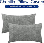 CaliTime Throw Pillow Covers Decorative 16 X 26 Inches Pack of 2 Cozy Chenille - Image 6