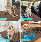 OLANLY Dog Door Mat for Muddy Paws 36x24, Paw Print Design, Absorbs Moisture - Image 7