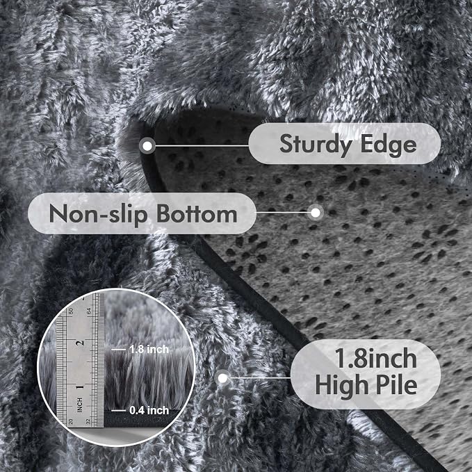 8x10 Ft Extra Large Shag Rugs for Living Room, Tie Dyed Ultra Soft Fluffy Furry - Image 5
