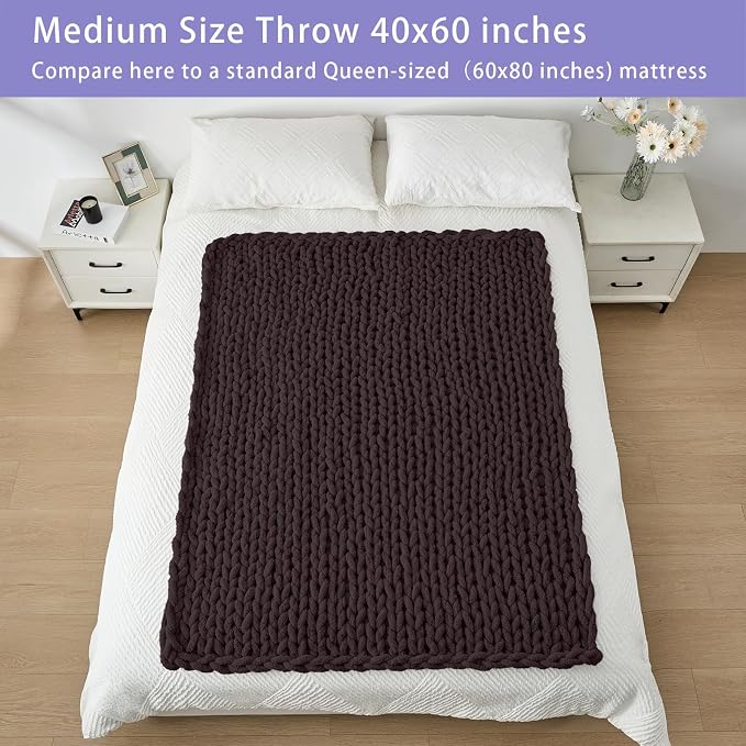 Bigacogo Chunky Knit Throw Blanket - Image 6