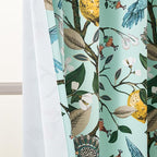 Topfinel 90 Inches Long Curtains Mint Green Whimsical Woodland Leaf Jungle - Image 8