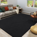 Amearea Modern Area Rugs for Bedroom Living Room, 4x6 Feet Black Thickened - Image 4