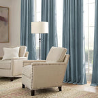 RYB HOME Stone Blue Velvet Curtains 90 inches Long - Image 7