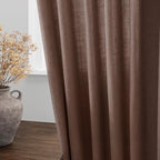 Mocha Mousse Curtains 84 Inch Length 2 Panels Set Back Tab Rod Pocke tLinen - Image 4