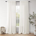Nanspring Neutral Linen Curtains 90 Inches Long by Nanspring