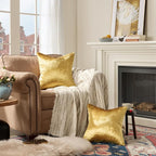 GIGIZAZA Gold Velvet Pillow Covers 16x16 - Image 7