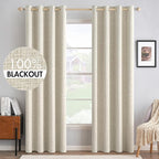 MIULEE 100% Blackout Polyester Textured Curtains by MIULEE