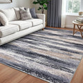 Lansny Modern Abstract 5x7 Machine Washable Area Rug Non-Slip Soft Bedroom by lansny