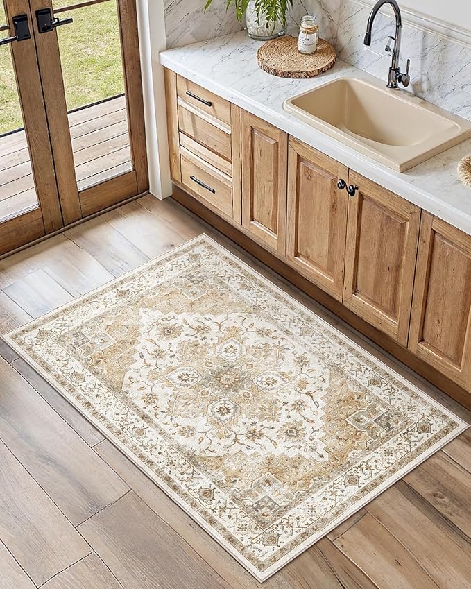 AMADA HOMEFURNISHING 2x3 Washable Area Rug, Low-Profile Entryway Rug - Image 7