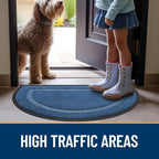 OLANLY Half Circle Door Mat Indoor Outdoor Entrance Welcome, Waterproof - Image 7