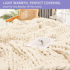 Bigacogo Chunky Knit Throw Blanket - Image 3