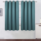 LEMOMO Sea Teal Blackout Curtains 66 x 63 Inch Length/Set of 2 Curtain by Lemomo