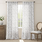 jinchan Linen Floral Curtains for Living Room, 96 Inch Length Curtains - Image 2