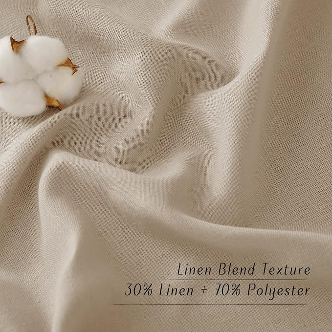 NICETOWN Rustic Linen 144 inch Long Curtains - Image 6