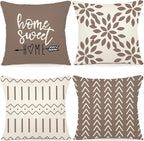 YCOLL Pillow Covers 18x18 Set of 4, Modern Sofa Throw Pillow Cover, Decorative by PillowCoversExpert