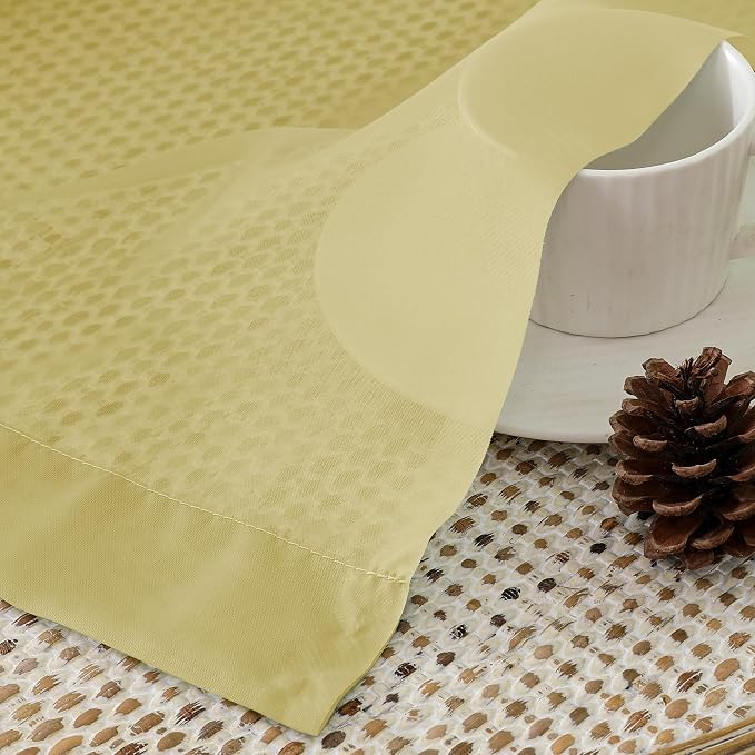 Aiyufeng Yellow Sheer Curtains 45 Inch Length 2 Panels Set, Light Filtering - Image 8