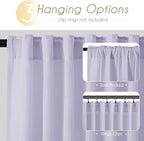 Lavender Linen Curtains Back Tab 108 Inches - Image 2
