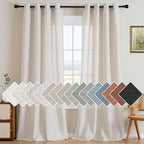 H.VERSAILTEX 2 Pack Ultra Luxurious High Woven Linen Elegant Curtains Grommet by HVERSAILTEX