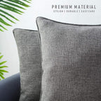 HPUK Linen Throw Pillow Covers Pack of 2, 20x20 Inch Accent Cushion Covers - Image 4