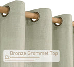LAMIT Sage Grey Linen Curtains 72 Inch - Image 4