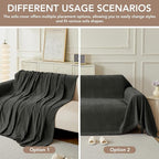 Couch Cover for Dogs, Boho Sofa Covers for 3 Cushion Couch, Chenille Sofa - Image 4