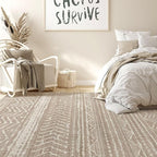 Nakagishi 9x13 Area Rugs Living Room: Washable Boho Large Neutral Soft - Image 8