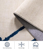 YIHOUSE Boho Rugs for Living Room, 6x9 Western Beige and Blue Area Rug - Image 6