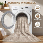 Nakagishi Area Rug Living Room Rugs: 2X6 Machine Washable Boho Large Neutral - Image 2