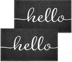EARTHALL Door Mat 2-Pack Outside Inside Hello Doormat 30"x17.5" Durable Floor - Image 8