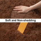 Soft Runner Rugs for Bedroom Hallways, 2x5 Brown Fluffy Shag Throw Area Rug Non - Image 7