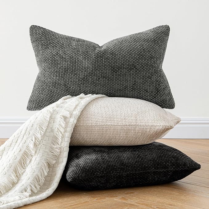 MIULEE Pack of 2 Couch Throw Pillow Covers 16x16 Inch Neutral Beige Modern Boho - Image 4
