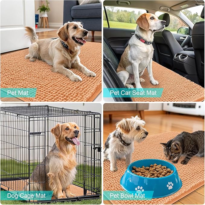 OLANLY Dog Door Mat for Muddy Paws 50x30, Absorbs Moisture and Dirt, Absorbent - Image 7