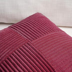 Fancy Homi 2 Packs Burgundy Lumbar Decorative Throw Pillow Covers 12x20 Inch - Image 3