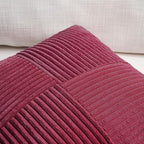 Fancy Homi 2 Packs Burgundy Decorative Throw Pillow Covers 22x22 Inch - Image 3