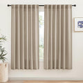 RYB HOME Privacy Semi Sheer Linen Curtains 72 inches Long, Rod Pocket & Back by RYBHOME