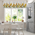Emvency 4 Pack Valances Window Treatments, Farmhouse Sunflower Spring Summer - Image 3